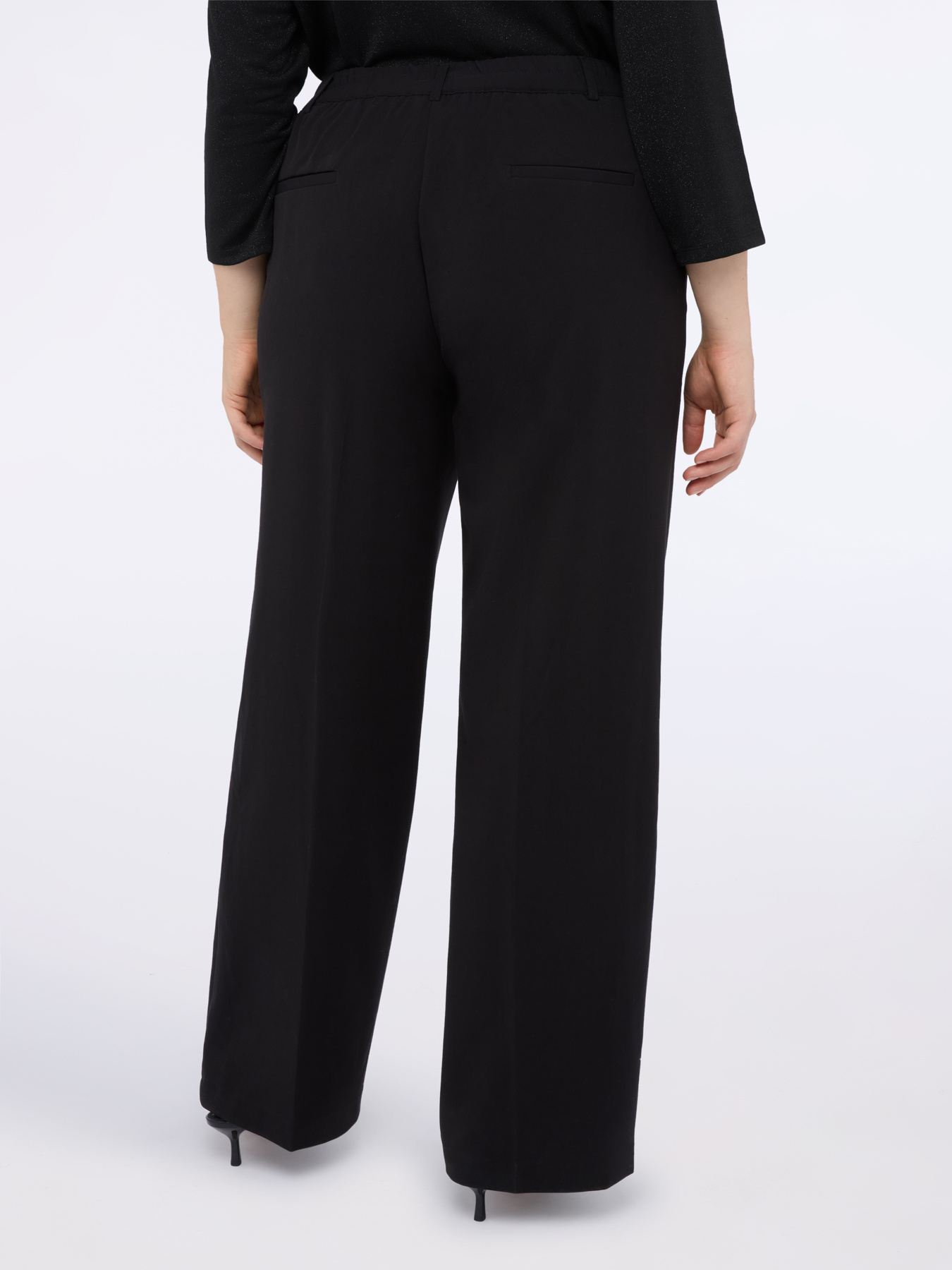 Wide Leg Pants with decorative insert image number 2