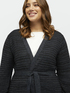 Lurex-Cardigan mit G&uuml;rtel image number 4