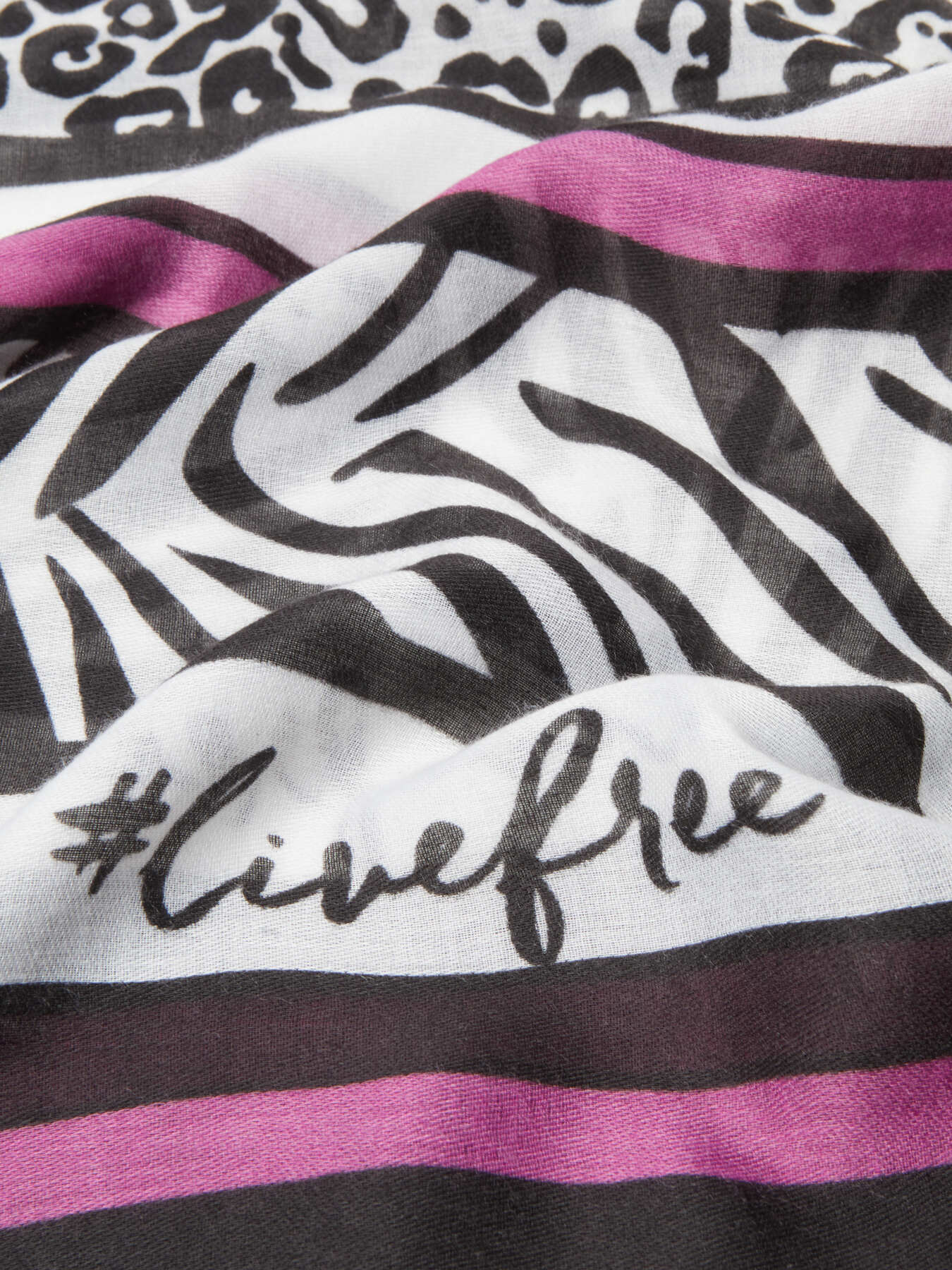 Foulard animalier con loghi image number 1