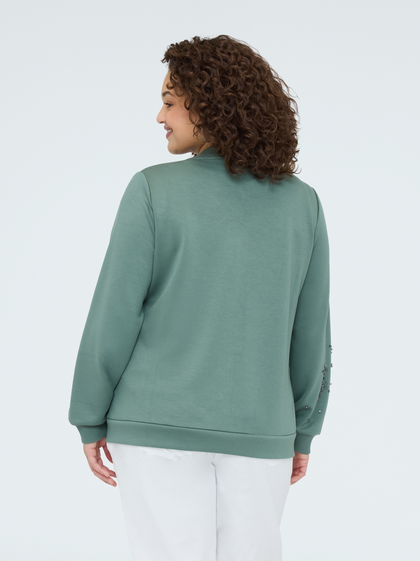 Sudadera bomber con aplicaciones luminosas image number 1