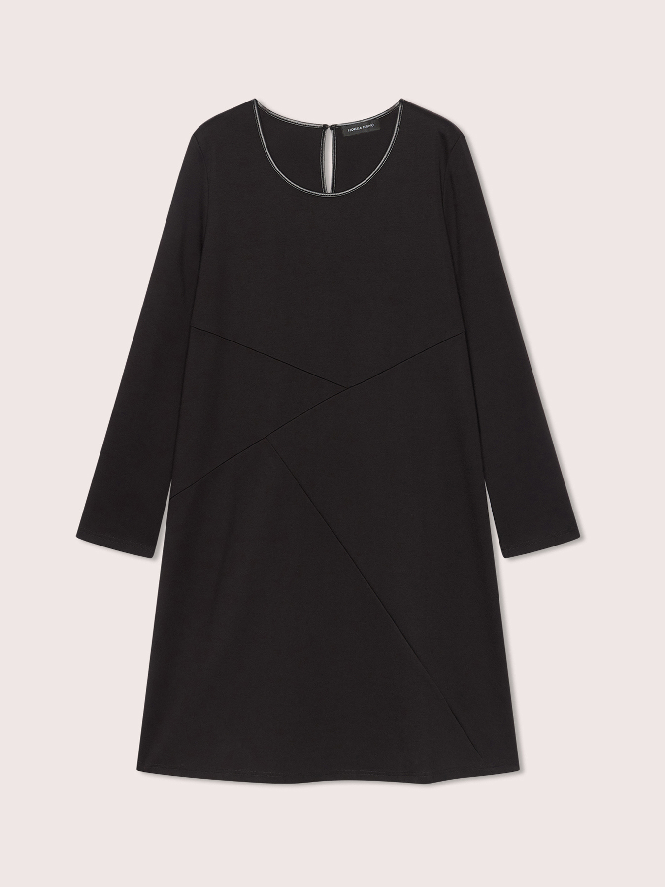 "A"-line wool dress with seams image number 0