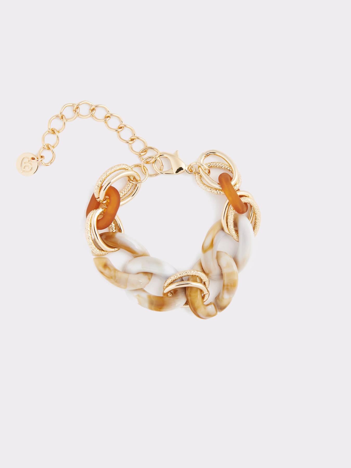 Bracelet with marbled effect chains image number 0