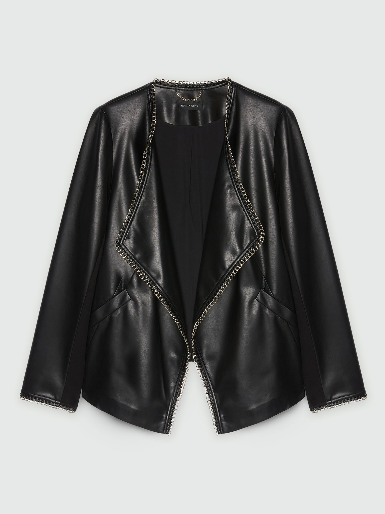 Chaqueta biker con cadena image number 6