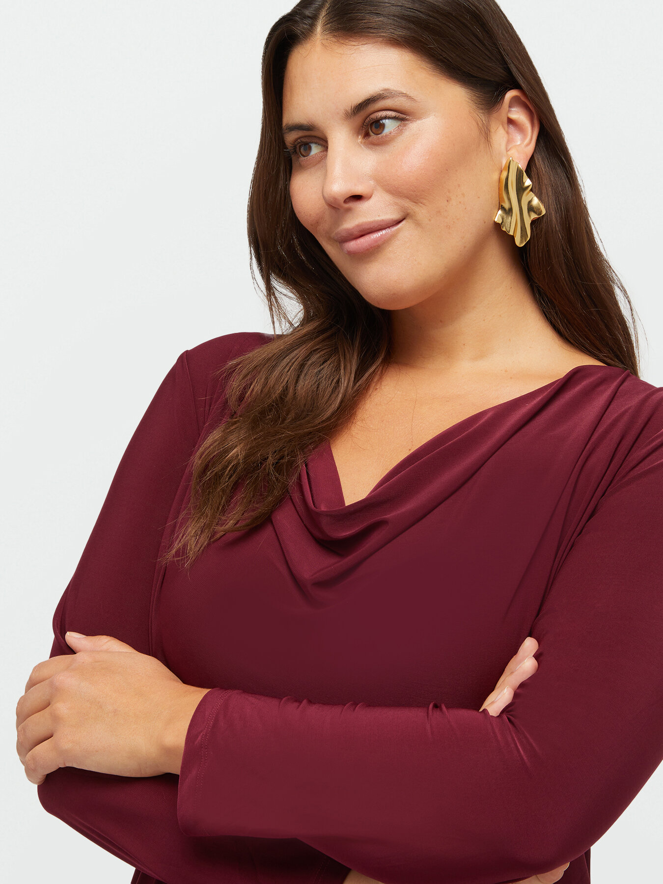 T-shirt maniche lunghe con scollo morbido a cappuccio image number 3