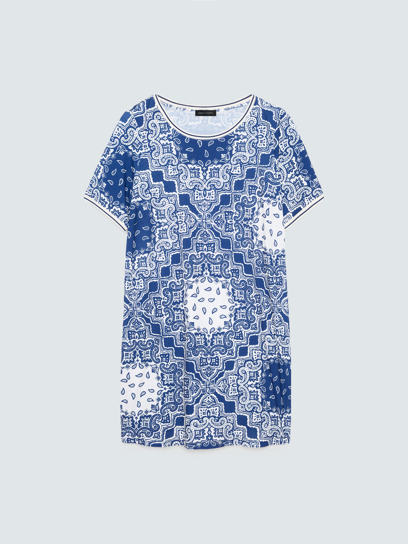 Jersey dress with bandana print image number 4