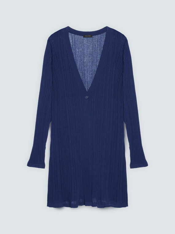 Schultertuch oder Rippstrick-Pullover mit Glocken&auml;rmeln