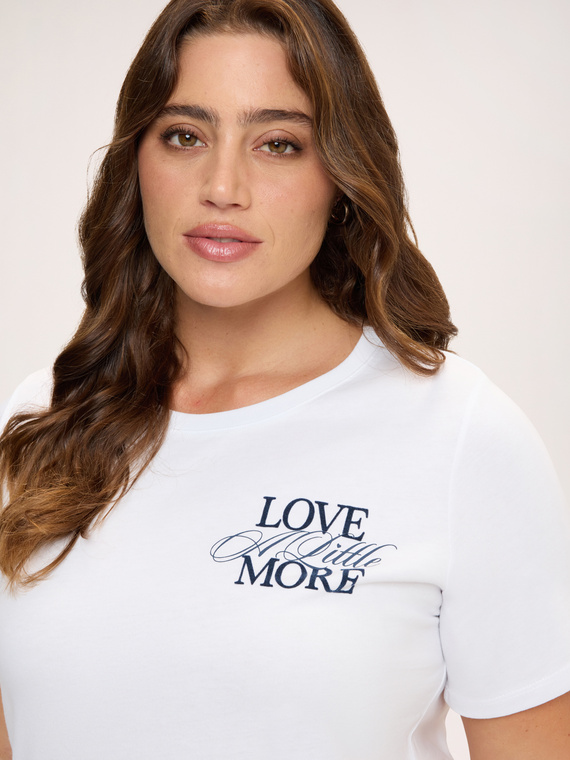 T-shirt in cotone con scritta