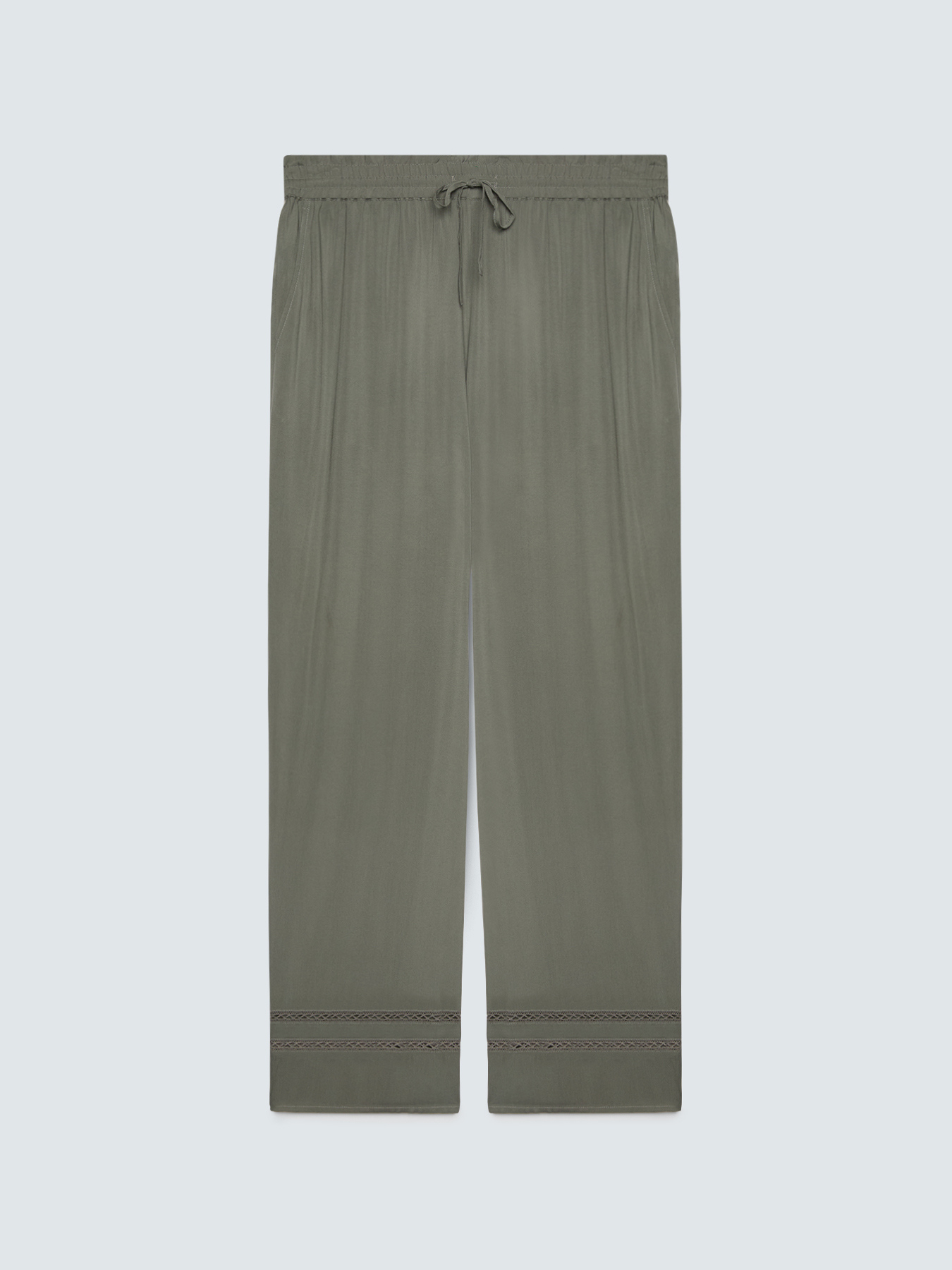 Pantaloni Wide Leg con dettaglio ajour image number 4