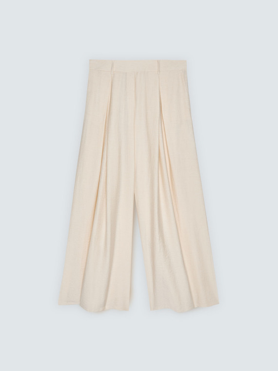 Pantalon palazzo &agrave; pinces