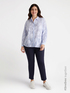 Striped shirt with floral pattern image number 1