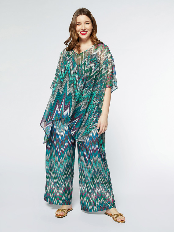 Chevron pattern kaftan dress