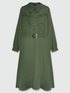Vestito chemisier con cintura in fibre TENCEL&trade; image number 3