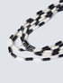 Schwarz-weiße mehrsträngige Halskette image number 1