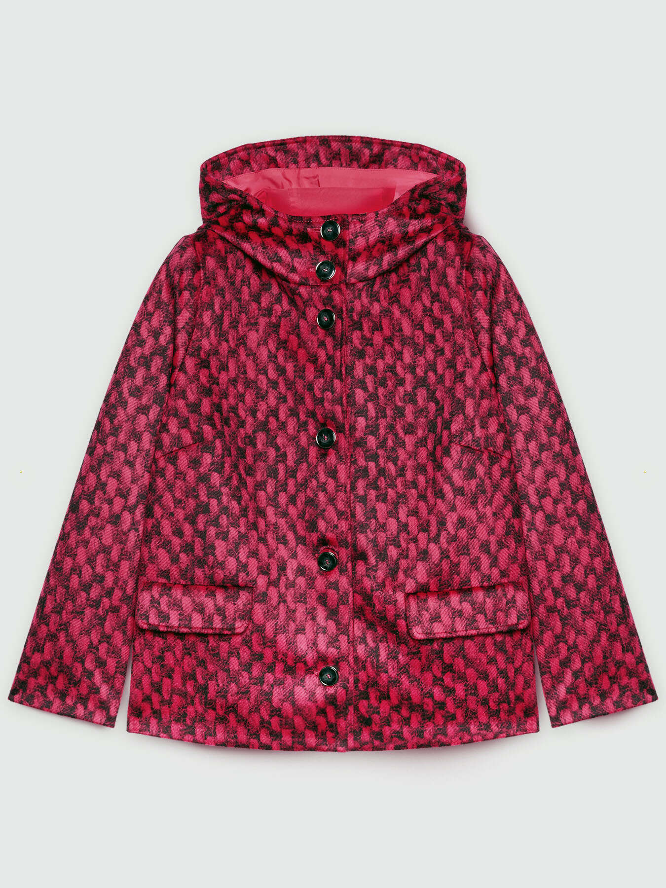 Two-tone winter jacket with hood image number 4