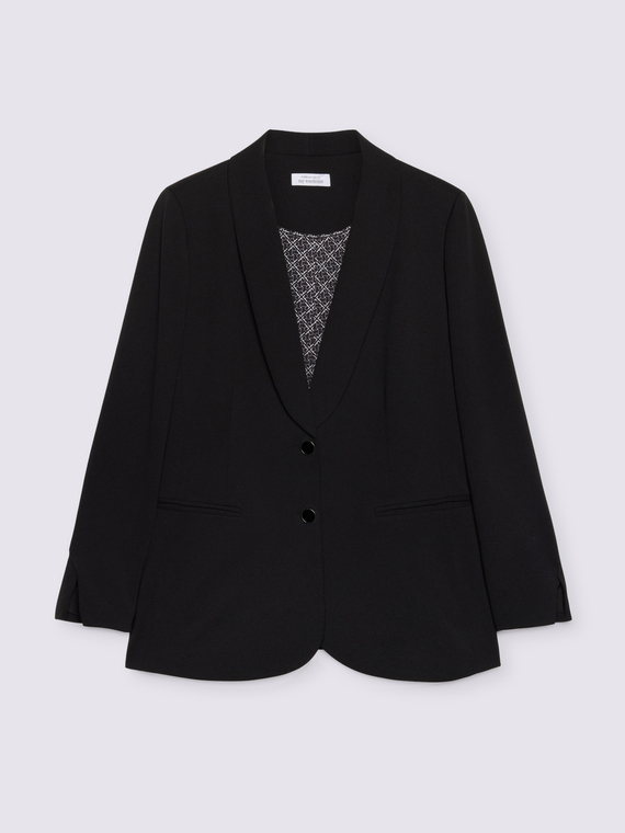 Blazer fitted in tessuto stretch - vista alternativa | Fiorella Rubino
