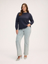 Crew-neck sweater with jewel embellishments image number 2