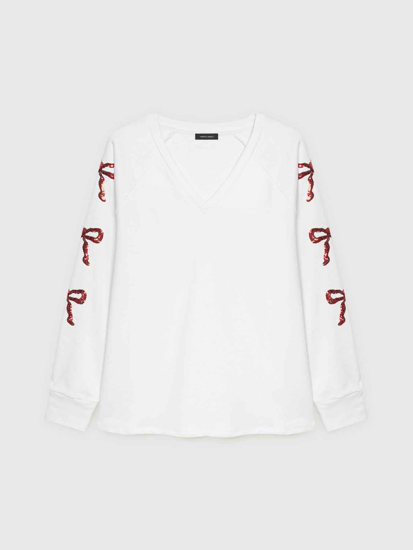Sweatshirt with embroidered bows image number 4