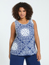 Top in jersey con stampa bandana image number 0