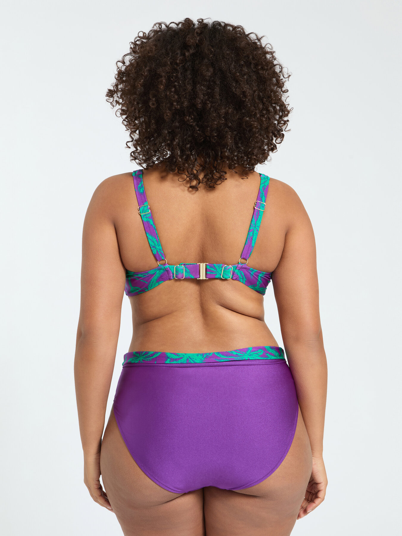 Bikini mit tropischem Print und Bund in der Taille image number 3
