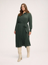 Long pliss&eacute; chemisier dress in georgette image number 2