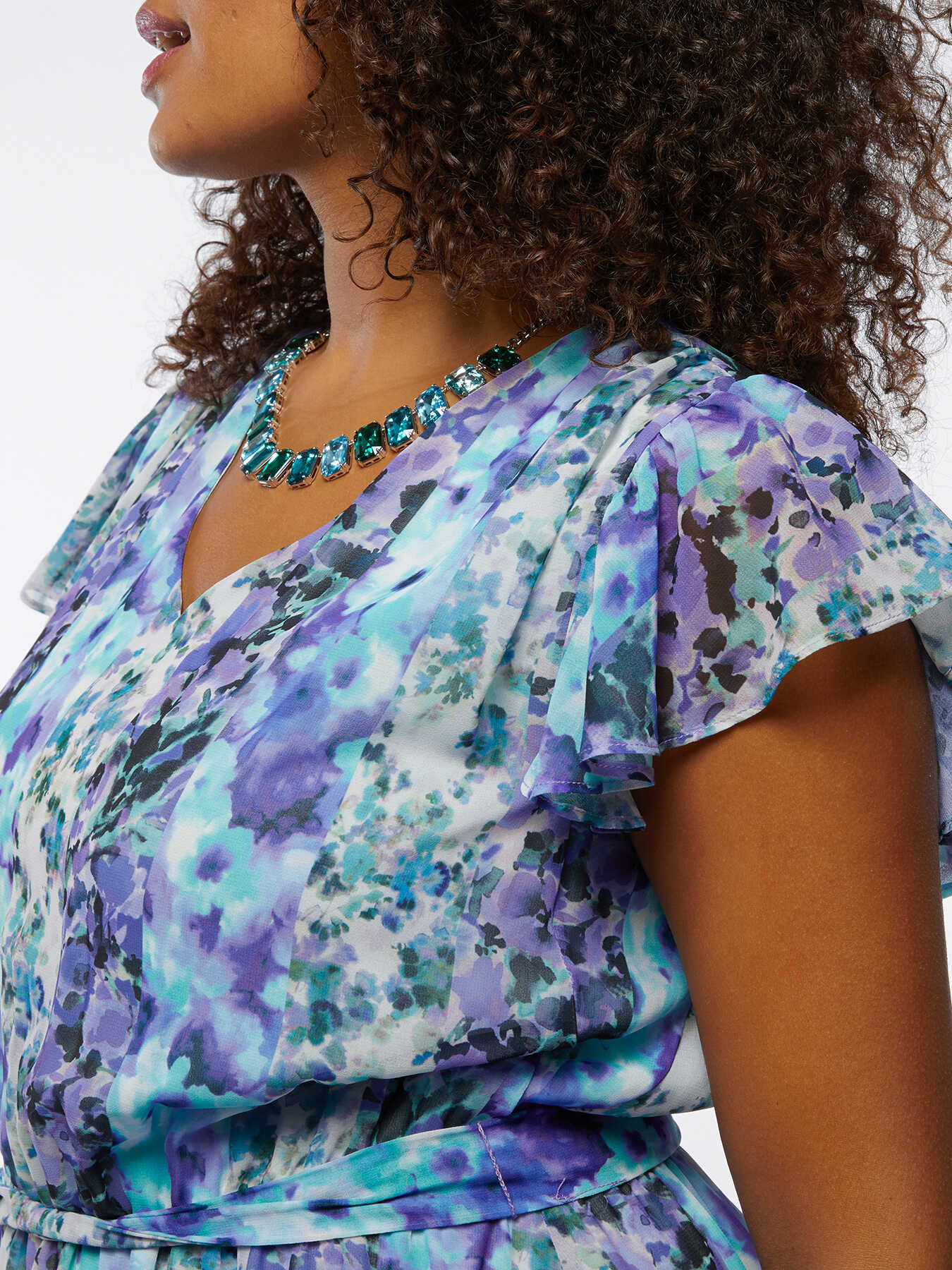 Vestito lungo elegante stampato image number 3