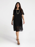 Gerade geschnittenes Kleid mit transparenten Eins&auml;tzen image number 2