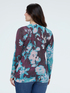 Viscose blend sweater with floral print image number 1