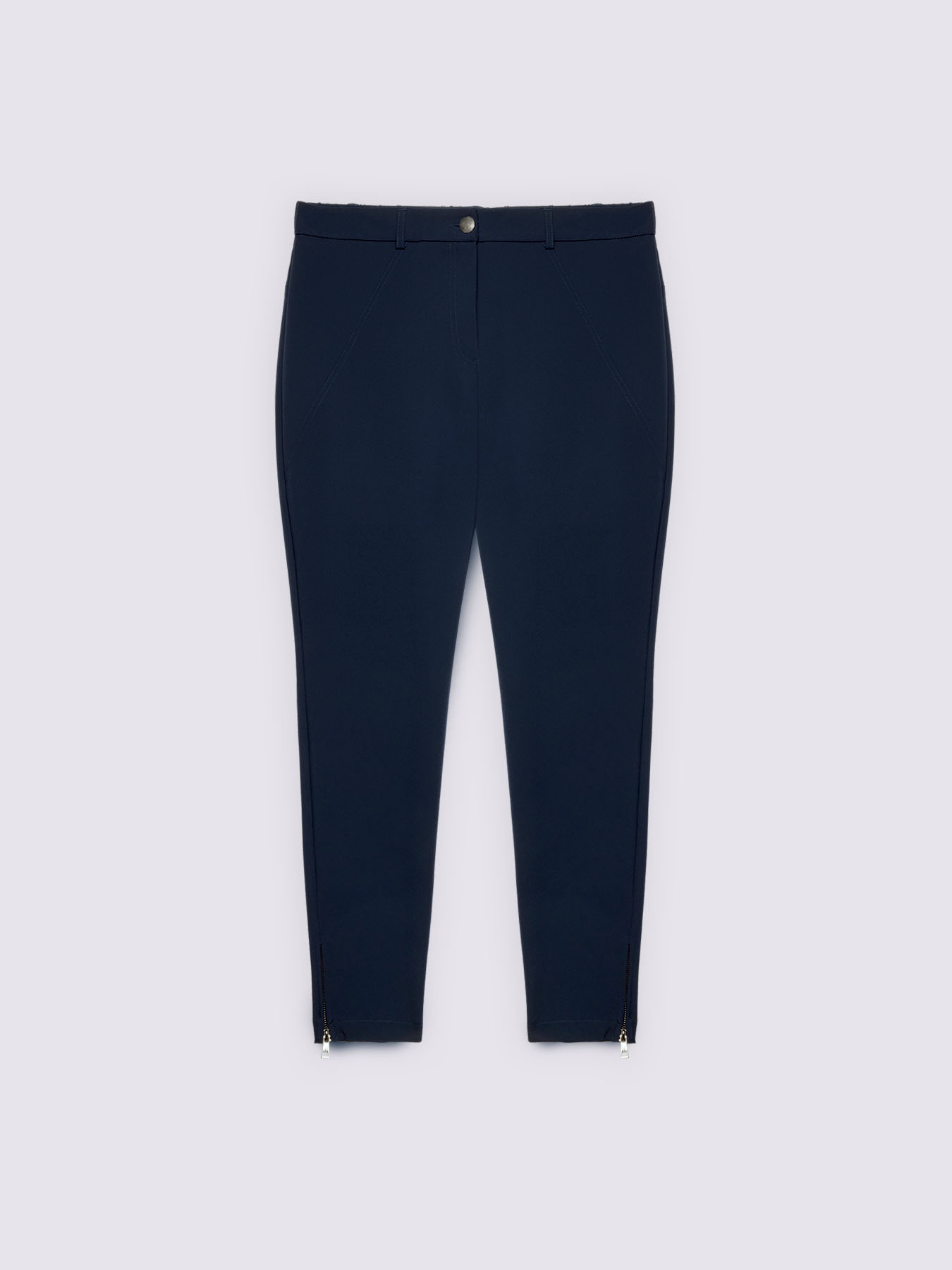 Pantaloni skinny con zip decorative image number 4