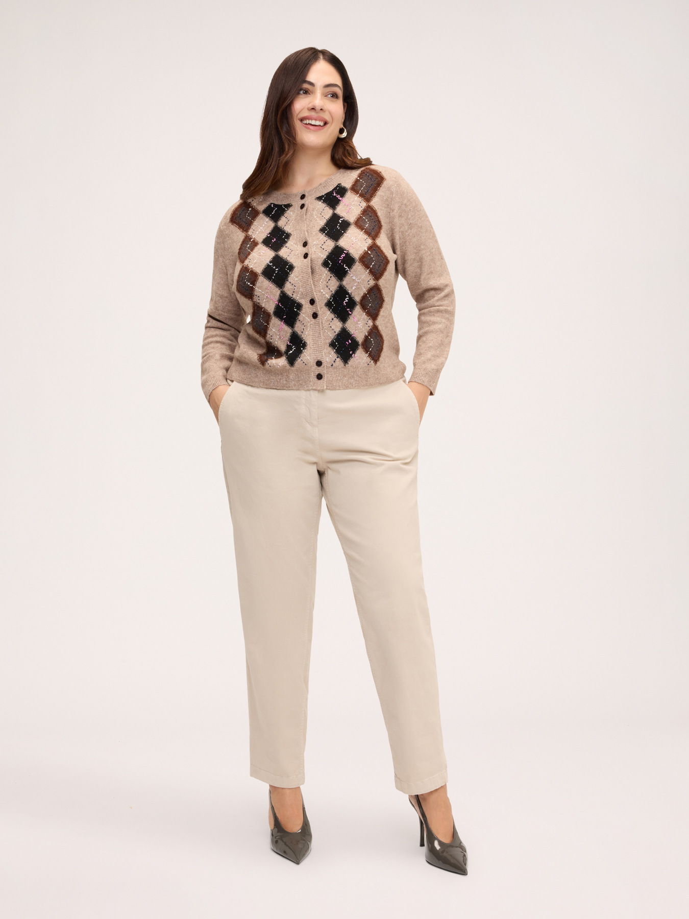 Cardigan mit Argyle-Muster image number 2