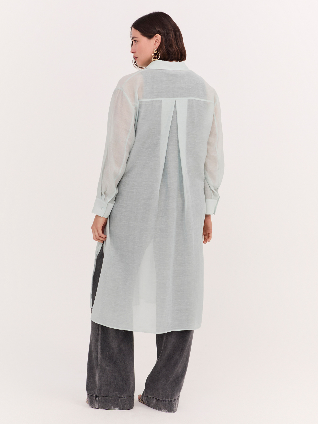 Chemise longue avec lacets image number 1