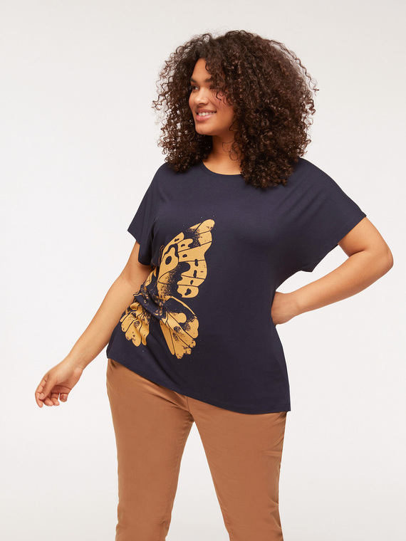 Fiorella Rubino T-shirt con farfalla Donna