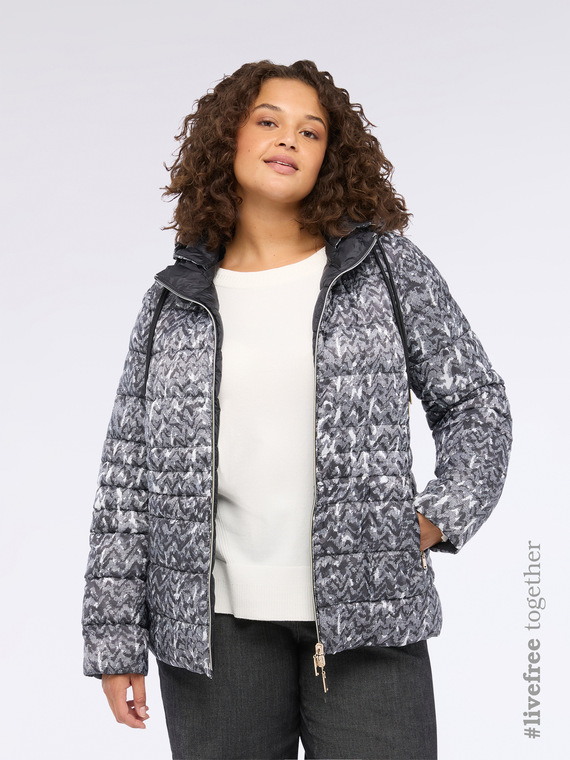 Wendbare Daunenjacke mit abnehmbarer Kapuze