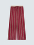 Striped Viscose Wide Leg Trousers image number 5