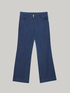 Jeans flare push up Turchese image number 3