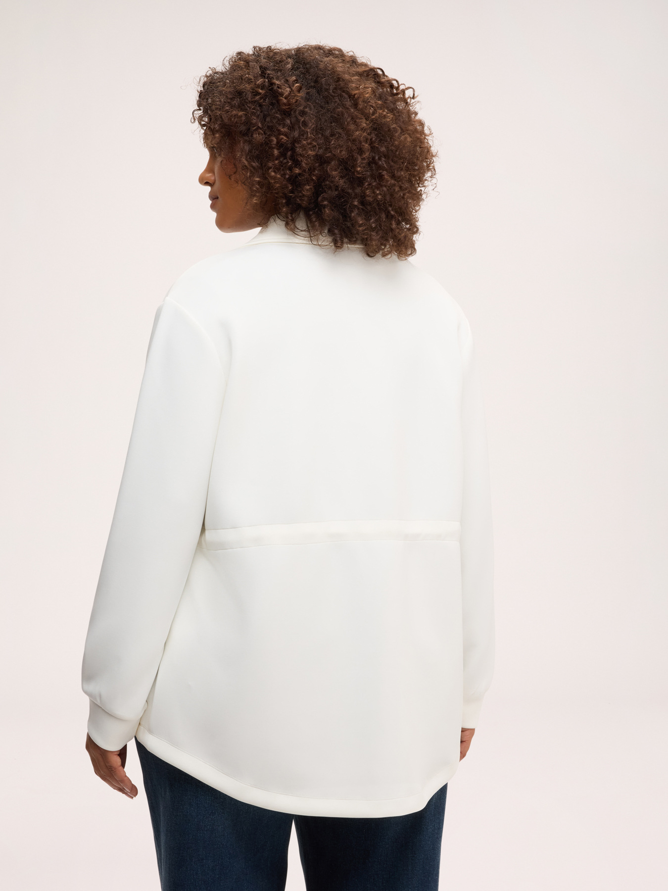 Sweatshirt mit Kragen und Kordelzug image number 1