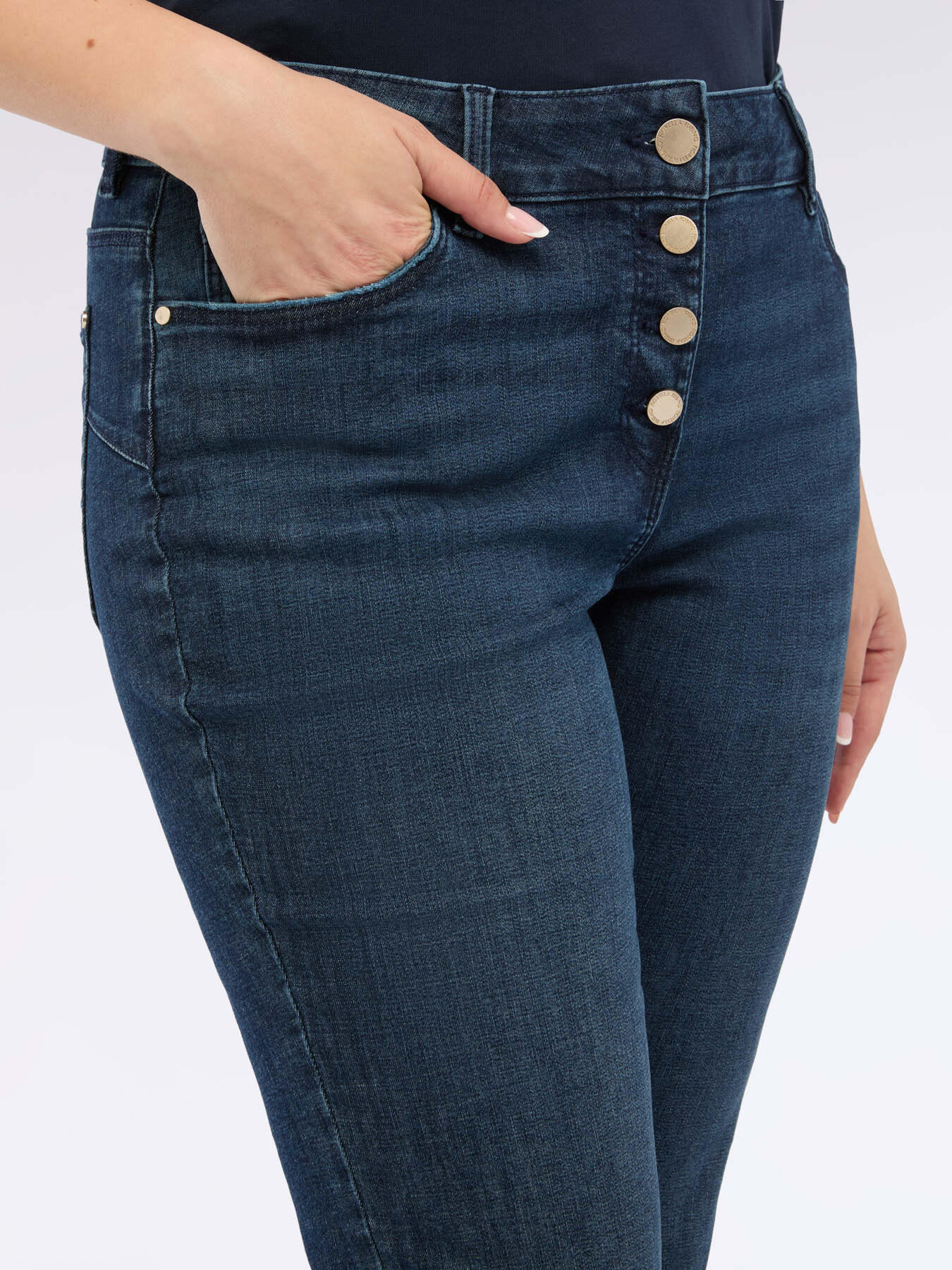Jeans flare lavaggio blu image number 4