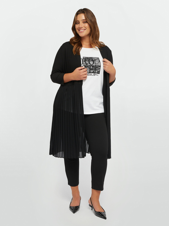 Fiorella Rubino - T-shirt con pizzo Donna, Bianco Taglia: L (56-58 IT)