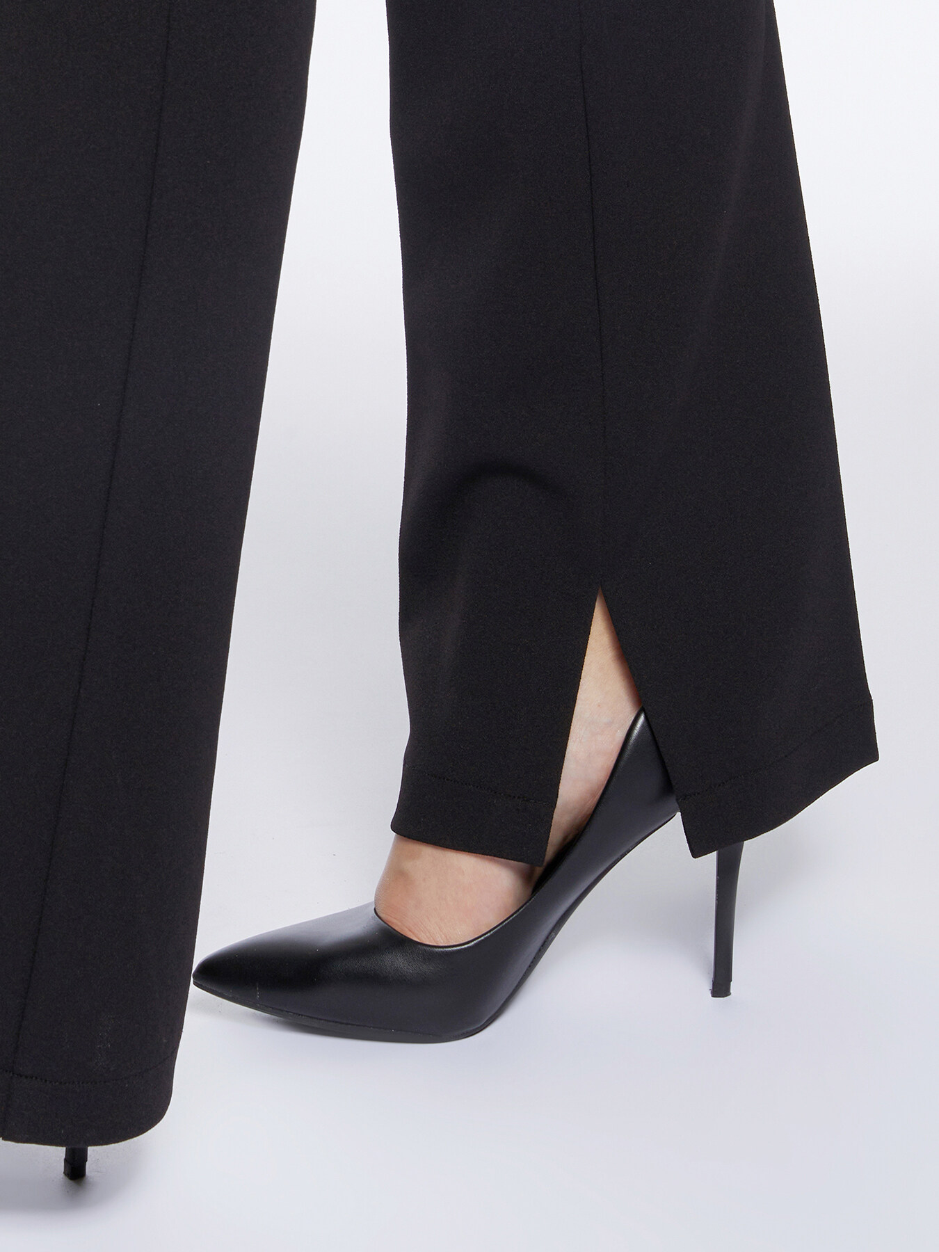 Crepe flare trousers image number 3