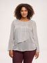 Georgette blouse with ruffle print image number 0