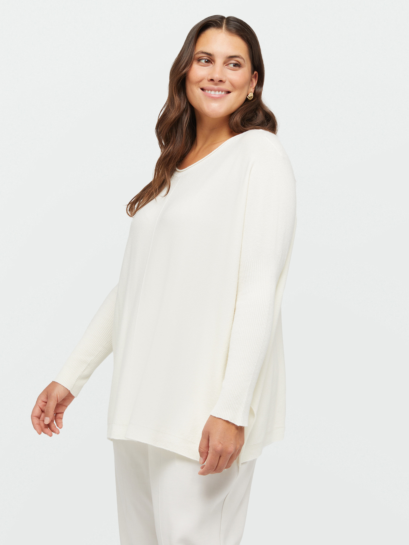 Oversize-Pullover mit gerippten &Auml;rmeln image number 0