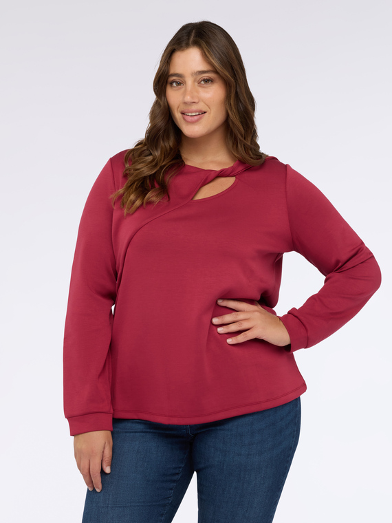 Camiseta en scuba con detalle cut-out