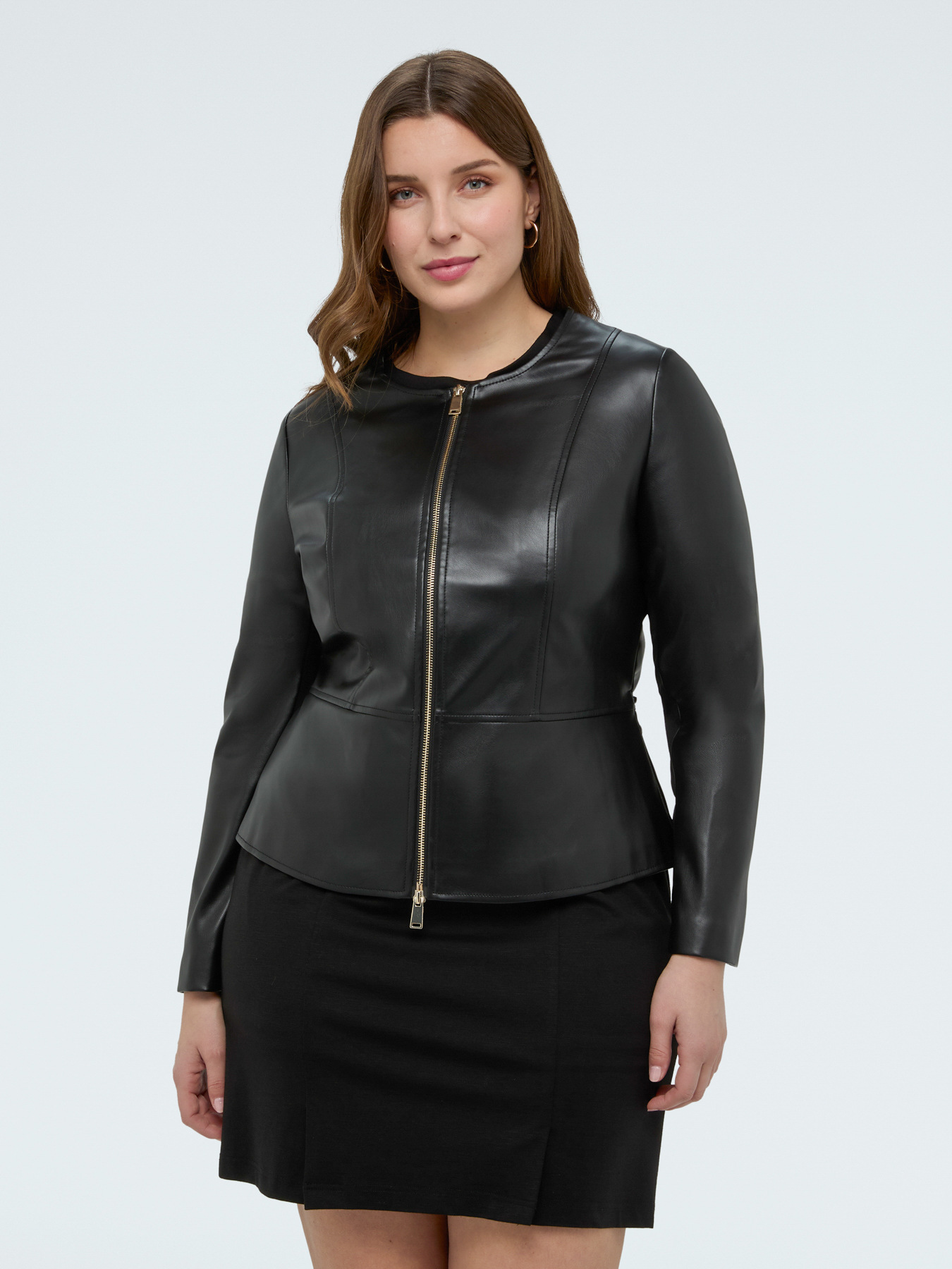 Biker jacket with belt image number 4