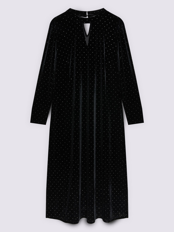 GLAM Kleid aus Samt mit Lichtpunkten