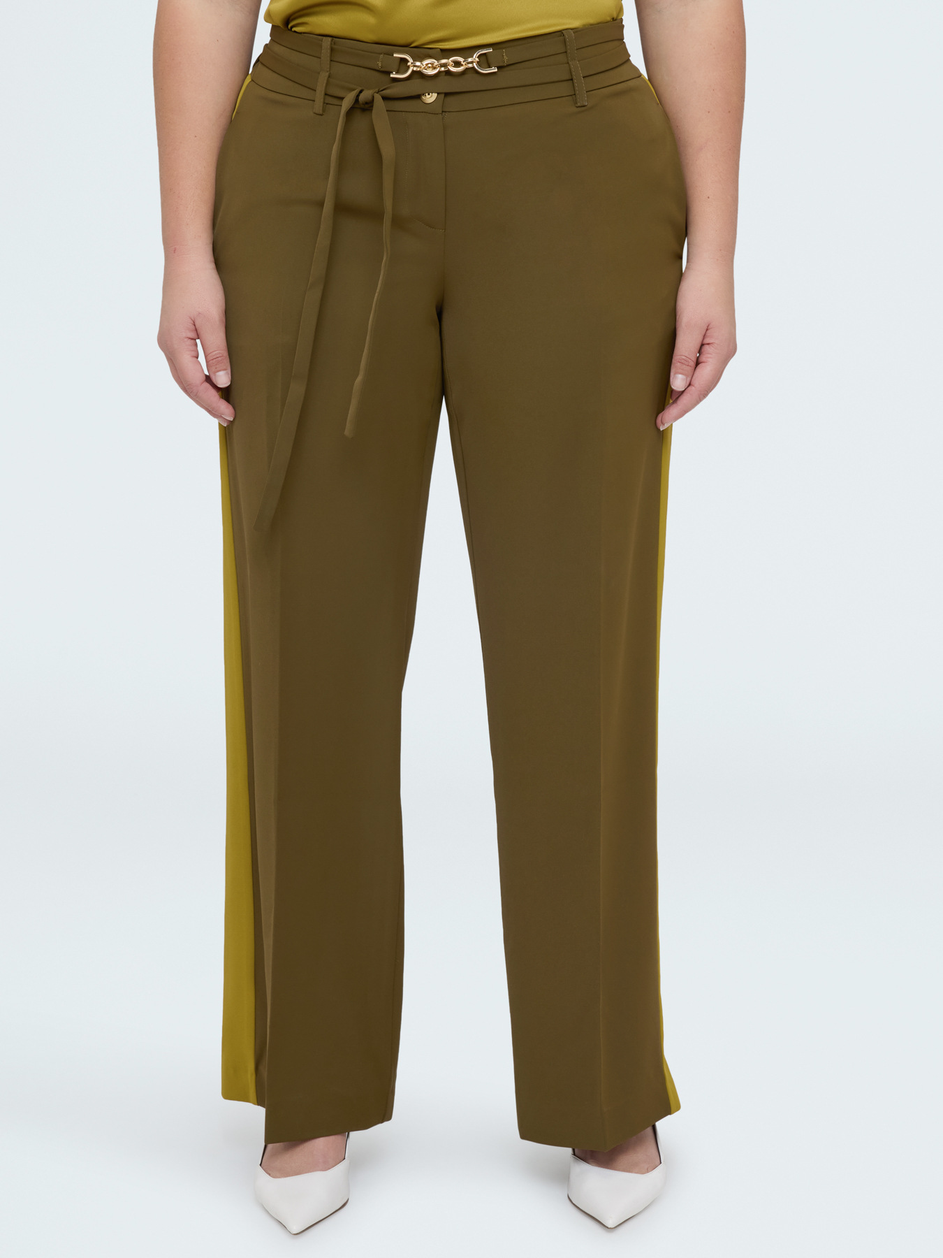 Pantalon Wide Leg bicolore image number 2