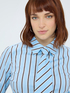 Striped shirt with tie image number 3