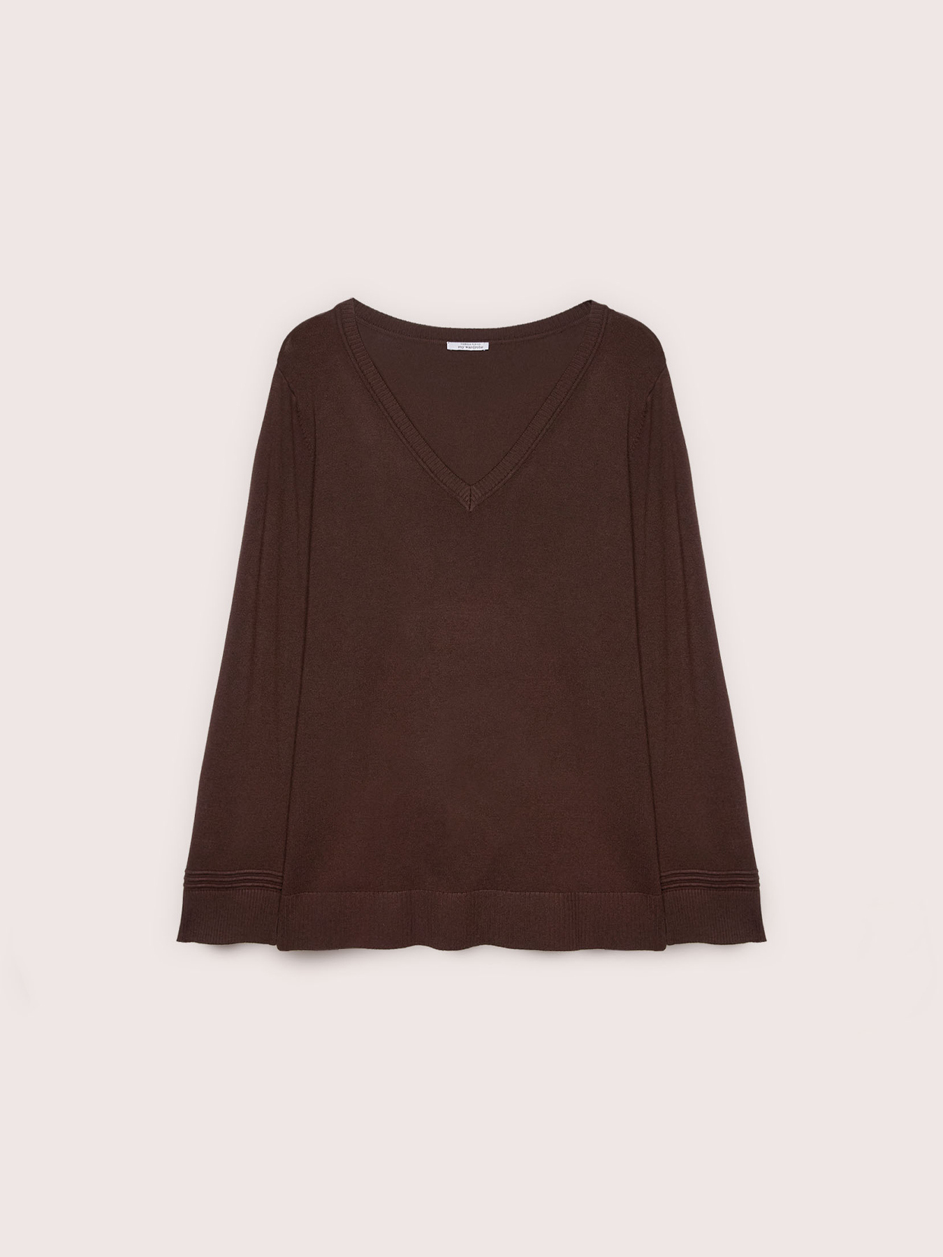 Pull col V en m&eacute;lange viscose image number 4