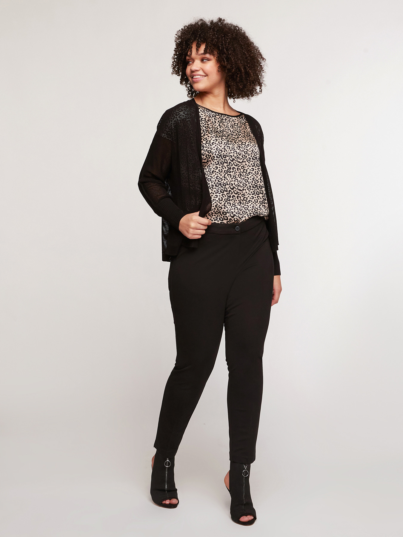 Cardigan corto a rete image number 2