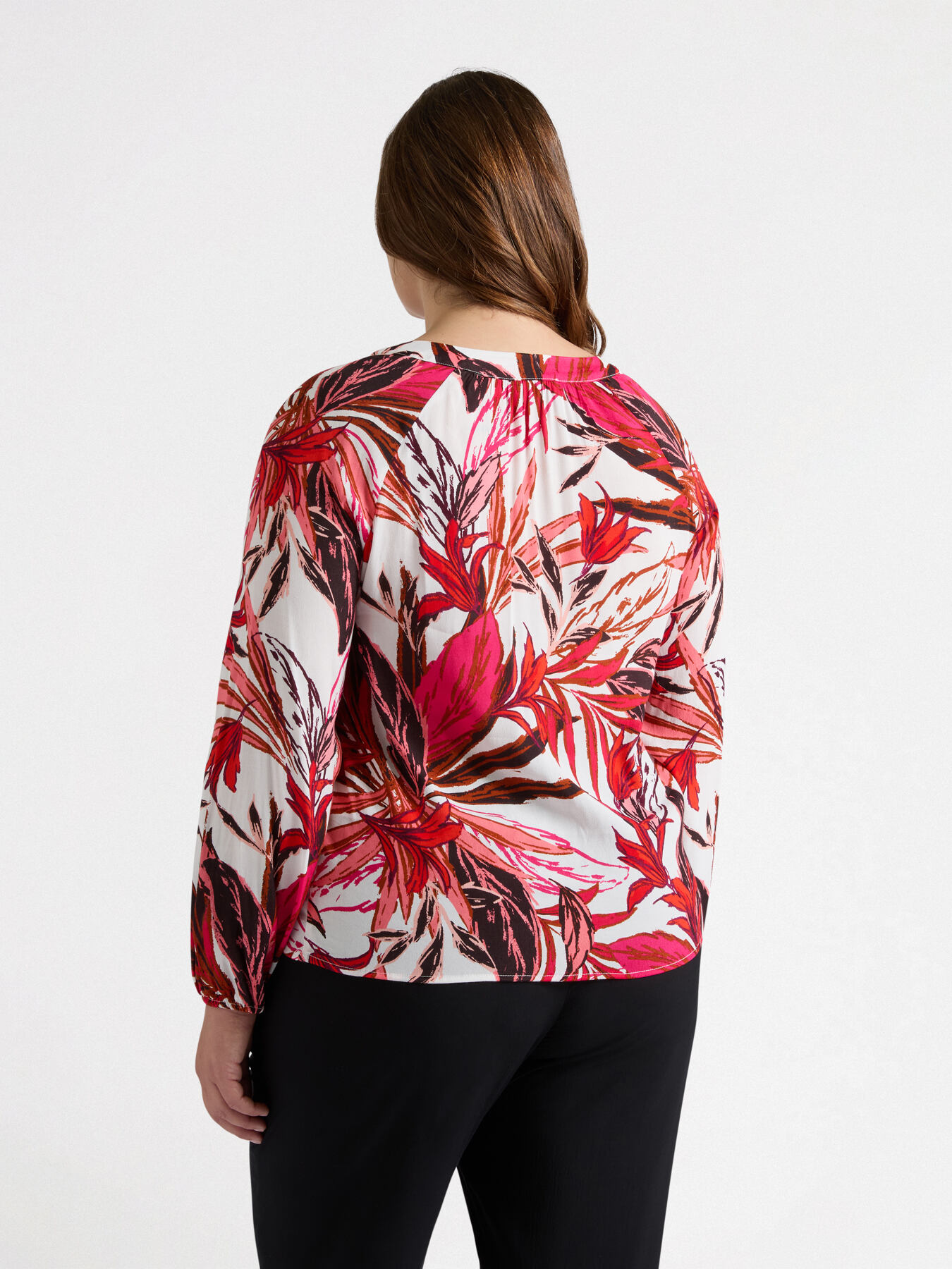 Foliage print blouse image number 1