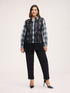 Checked shirt with floral lace inserts image number 2