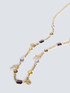 Long necklace with crystals and charms image number 1
